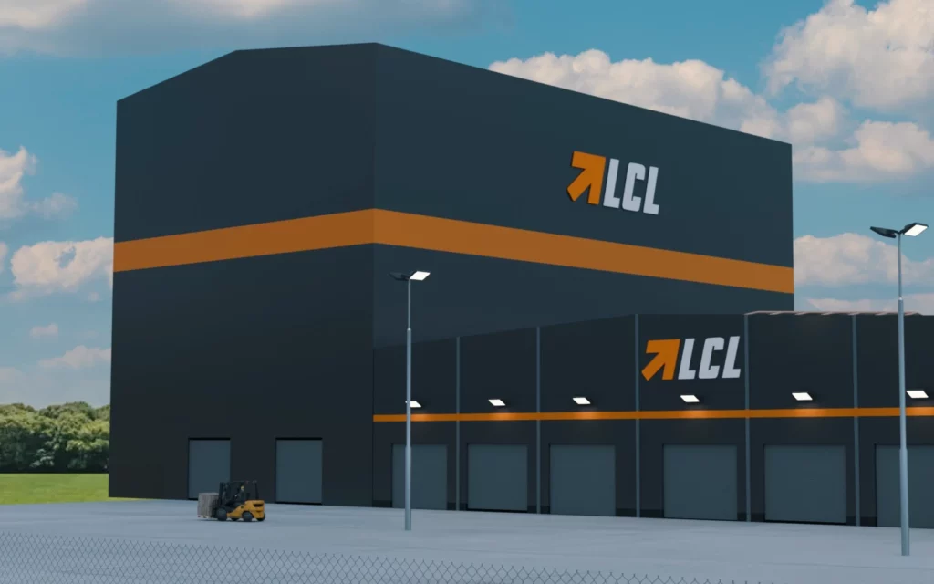Intermodales Logistikzentrum mit hoher Lagerhaltung